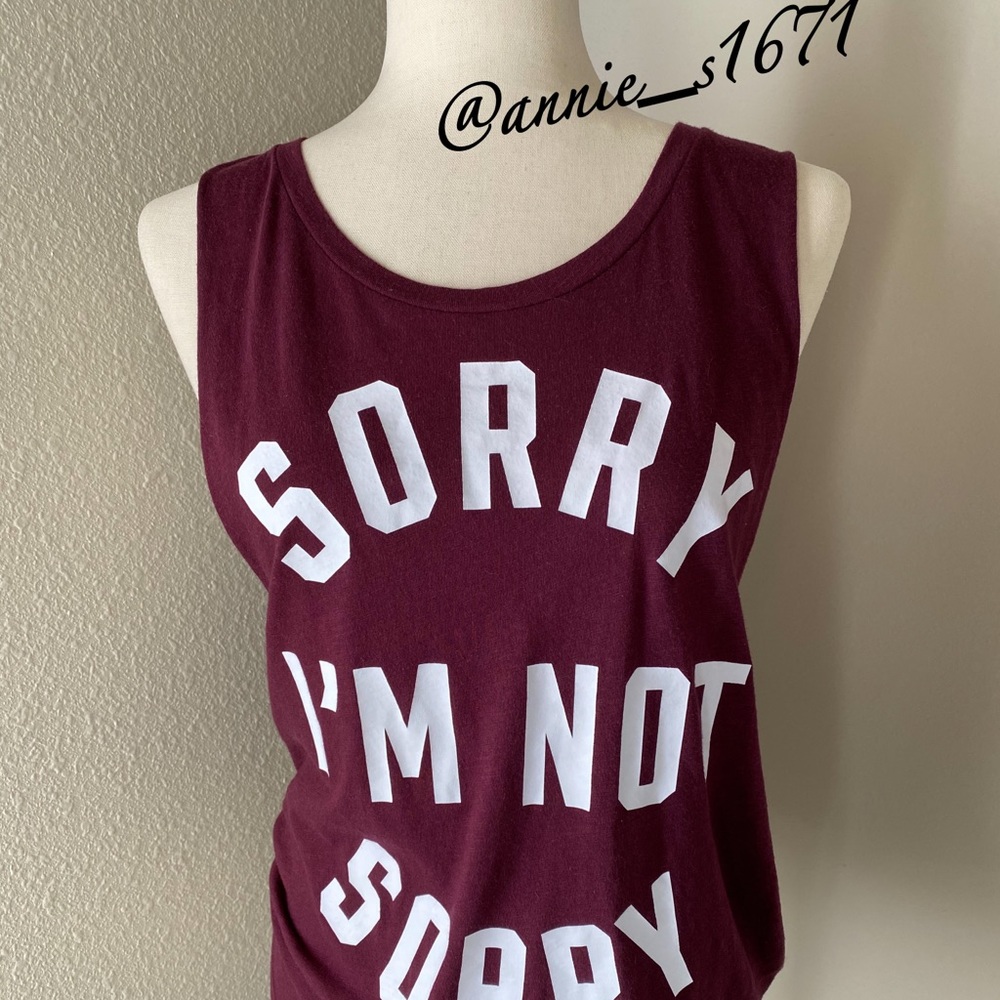 VS PINK Sorry Not Sorry Muscle Tee
